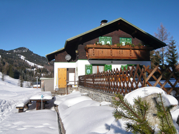 cottage in winter