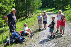 Family hiking