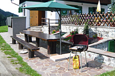 Terrace with charcoal grill