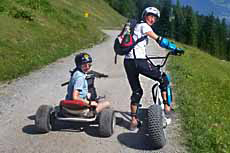 Driving a mountainkart