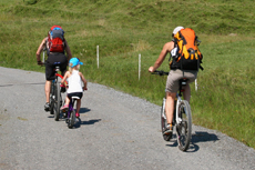 Mountainbiker-Familie