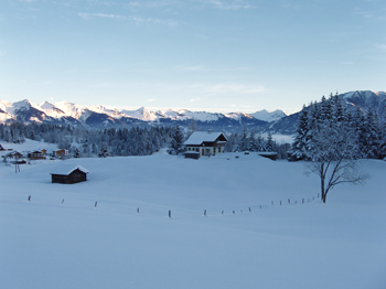 Unser Haus in Richtung Walsertal